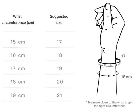 cartier sizing chart|cartier bracelet size chart pdf.